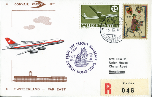[7373.61.13] 1961, Zürich - Hongkong