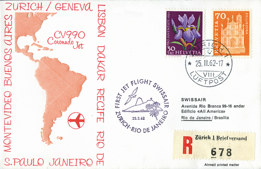 [7373.62.09] 1962, Zürich - Rio de Janeiro