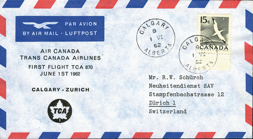 [7373.62.26] 1962, Calgary - Zürich