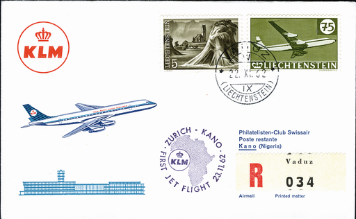 [7373.62.35] 1962, Zürich - Kano ab Liechtenstein