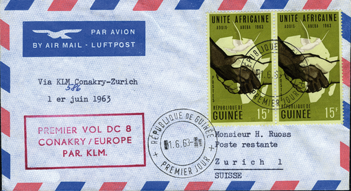 [7373.63.17] 1963, Conakry - Zürich