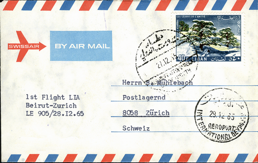 [7373.65.05] 1965, Beyrouth - Milano - Zürich