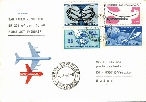 [7373.68.05] 1968, Sao Paulo - Zürich