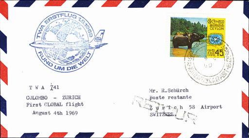 [7373.69.14] 1969, Colombo - Zürich