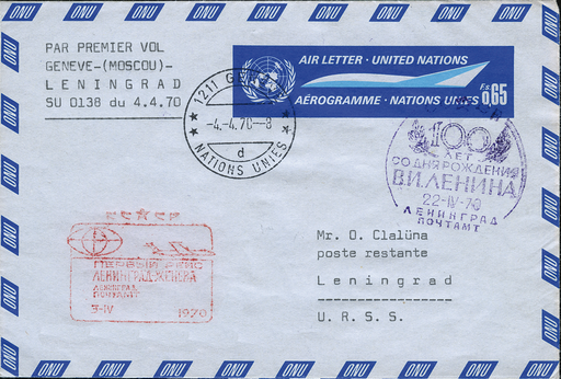 [7373.70.05] 1970, Genf - Leningrad ab UNO Genf