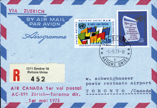 [7373.73.08] 1973, Genf - Toronto via New York