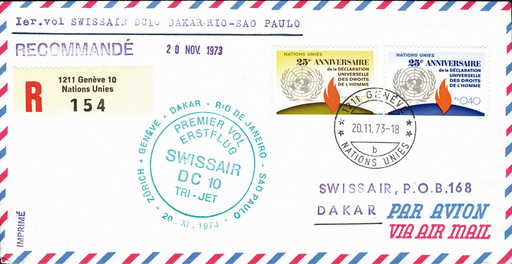 [7373.73.17] 1973, Genf - Dakar ab UNO Genf