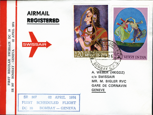[7373.74.28] 1974, Bombay - Genf