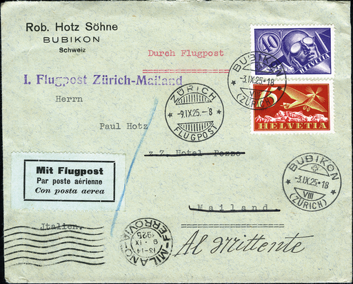 [7374.25.42] 1925, Zürich - Mailand