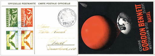 [7374.32.38] 1932, Ballonpost Gordon-Bennet-Wettfahrt Basel