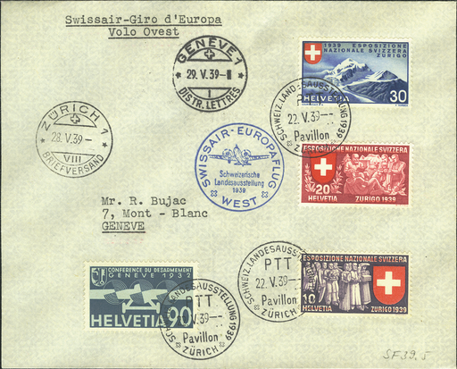 [7374.39.05] 1939, Swissair Europaflug West