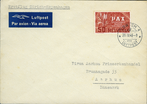 [7374.46.06] 1946, Zürich - Kopenhagen