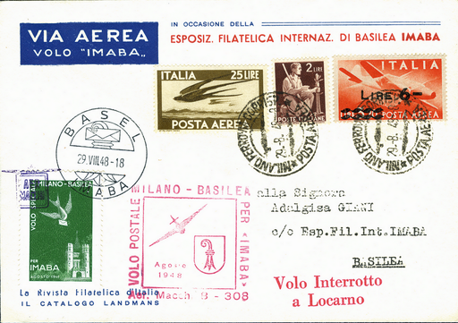 [7374.48.04] 1948, Mailand - Basel, Sonderflug zur IMABA