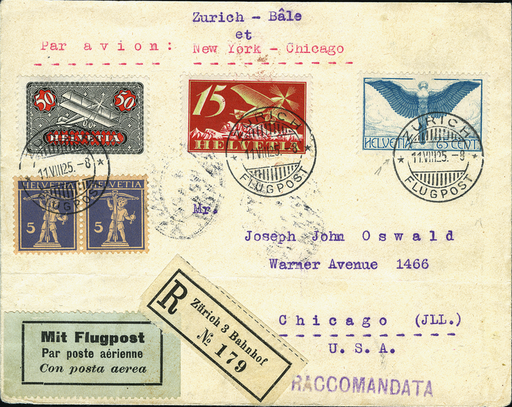 [7376.24.01] 1924, New York - Chicago ab Zürich