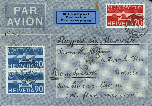 [7376.34.01] 1934, Marseilles - Südamerika nach Rio de Janeiro