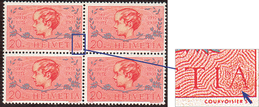 [7390.83.10] 20+5 Rp. Knabenkopf, "A retouchiert"