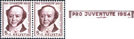 [7390.153.11] 5+5 Rp. Jeremias Gotthelf, "Doppelprägung"