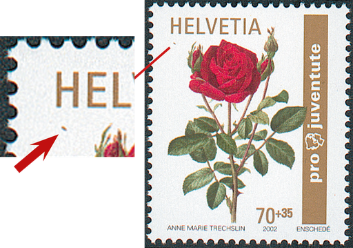 [7390.365.01] 70+35 Rp. Ingrid Bergmann, "Stern unter Helvetia"