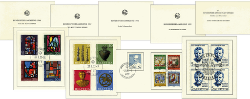 [7400.1967.01] 1967-1978, Pro Patria-Geschenkheftchen-Kollektion, 4 Stk.