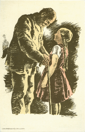[7404.53.01] 1928, 25 Rp. Grossvater mit Mädchen