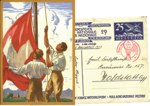 [7404.58.06] 1929, 25 Rp. Fahnenaufzug, ENTWERTET