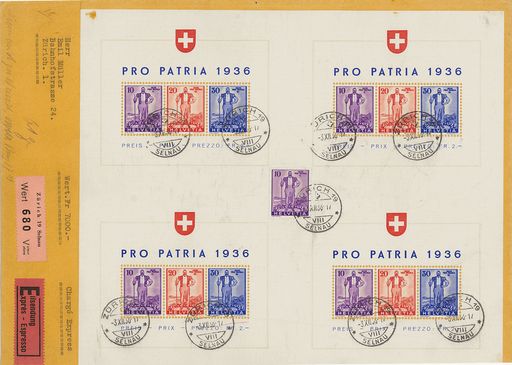 [7411.8.12] 1936, Pro Patria (Eidgenössische Wehranleihe)