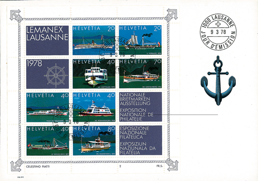 [7411.59.01] 1978, Nationale BriefmarkenausstelLung in Lausanne (LEMANEX)