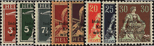 [7420.9.06] 1918, Tellknabe, Tellbrustbild und Helvetia mit Schwert