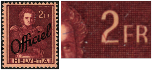 [7430.63.04] 2 Fr. Forrer, braunrot, rot, "Grosse Doppelprägung"