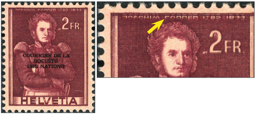 [7440.88.03] 2 Fr. Forrer, braunrot, rot, "Grosse Doppelprägung"