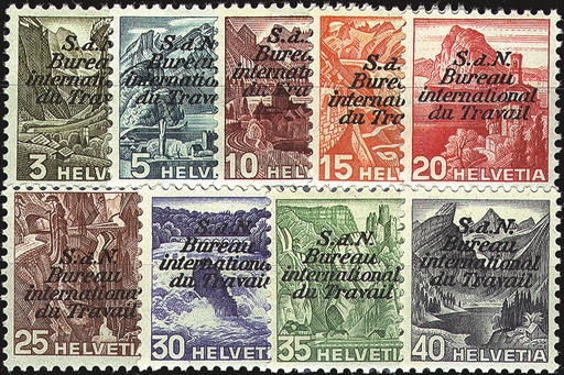 [7450.39.11] 1936-1942, Landschaften, Wertstufen komplett