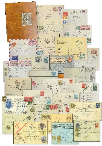 [7564.1879.01] 1888-1962 Nachporto-Kollektion Belege