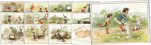 [7591.46.01] 1895, Kinder-Spiele, Werbeserie mit 12 Karten