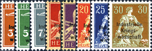 [7420.9.09] 1918, Tellknabe,Tellbrustbild und Helvetia mit Schwert