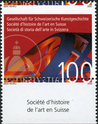 [7300.1782.05] 100 Rp. Kunstgeschichte, "Zähnung durch das Markenbild, um zirka 5 mm nach oben verschoben"