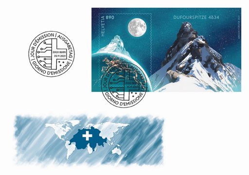 [7322.1.08] 2021, Crypto Stamp &quot;Dufourspitze&quot;