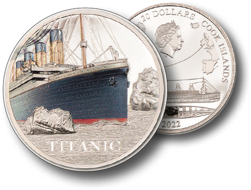 [7984.2022.16] 2022, 5 Dollars "Titanic", Cook Islands