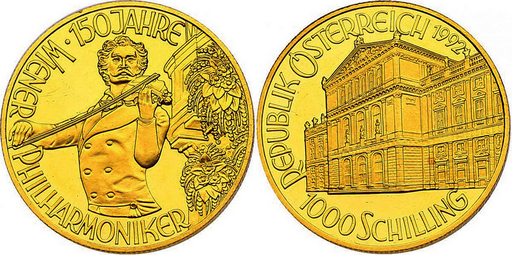 [7997.1992.55] 1992, 1000 Schilling "150 Jahre Wiener Philharmoniker"
