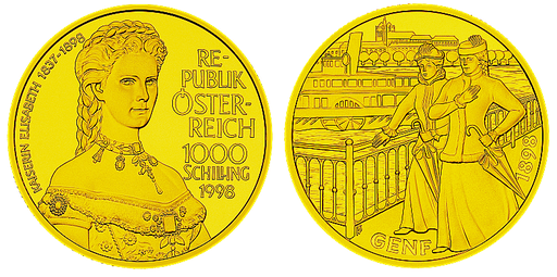 [7997.1998.59] 1998, 1000 Schilling "Kaiserin Elisabeth"