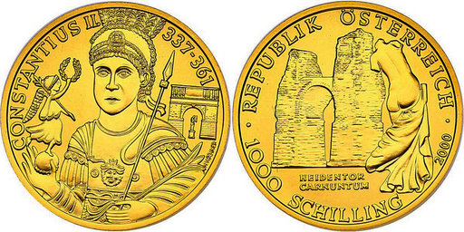 [7997.2000.61] 2000, 1000 Schilling "Heidentor Carnuntum"