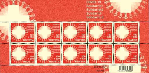 [7410.122.19] 100+500 Rp. COVID-19 Solidarität, "Gelbes Papier"