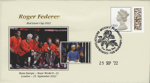 [9974.2022.08] 2022, Roger Federer - Rod Laver Cup - Team EUROPE - TEAM WORLD 8-13