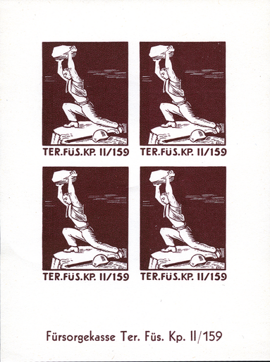 [7594.296.02] 1939, Territorial-Truppen Ter.Füs.KP.II/159, &quot;Ungezähnt&quot;