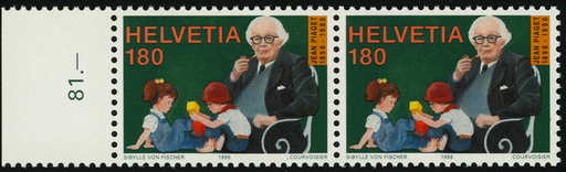 [7300.892.01] 180 Rp. 100. Geburtstag von Jean Piaget, "Fleck auf dem Kittel"