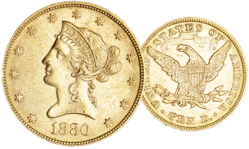 [7997.1880.01] 1880, 10 USD &quot;Liberty Head&quot;, Gold Au (0.900), 16.71 g schwer