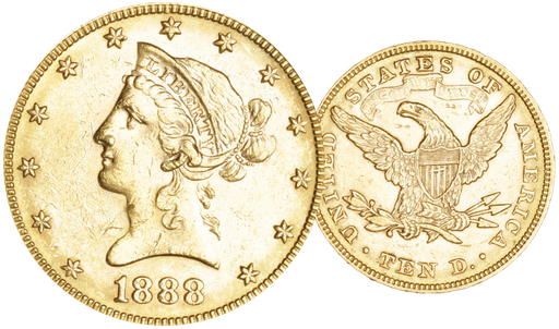 [7997.1888.01] 1888, 10 USD &quot;Liberty Head&quot;