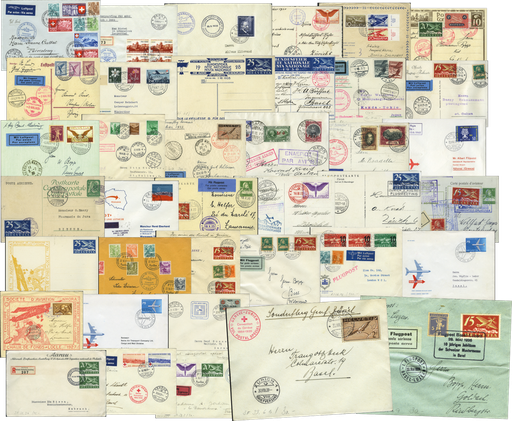 [7370.1924.03] 1924-1960, Flugpost Invest-Karton