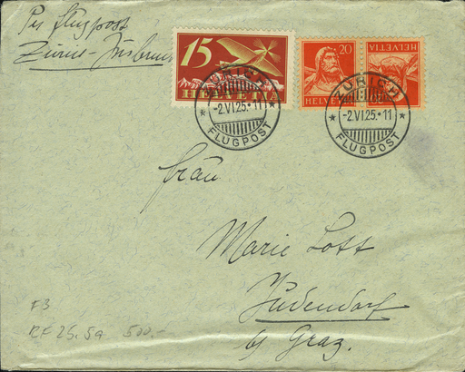 [7373.25.18] 1925, Zürich - Innsbruck