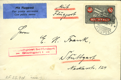 [7373.25.19] 1925, Basel - Stuttgart