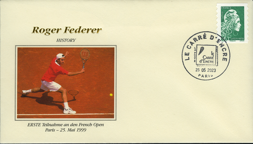 [9974.2023.02] 2023, Roger Federer - HISTORY - Erste Teilnahme am Grand-Slam-Turnier - French Open
